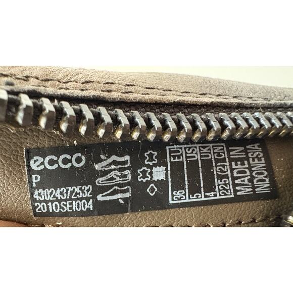 ECCO Soft 7 Side Zip Women’s EU 36 US5-5.5 Gray Nubuck Leather 430243 Moonless - Picture 4 of 8